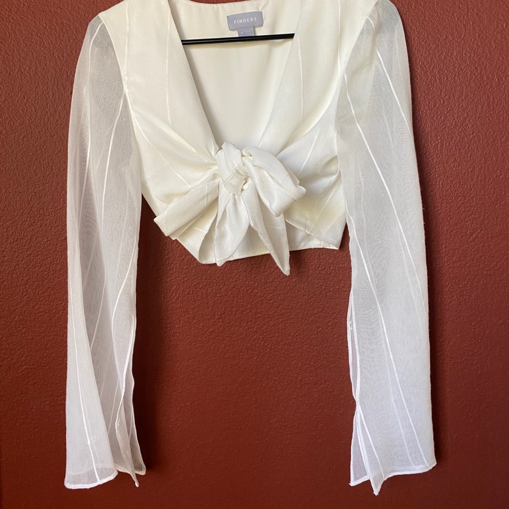 white striped long sleeve